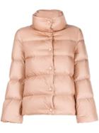 Moncler Button-up Puffer Jacket - Pink
