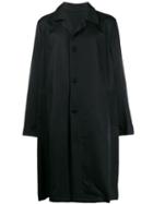 Jil Sander Logo Print Oversized Coat - Black