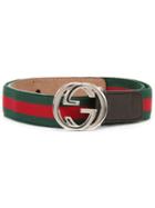 Gucci Kids Web Gg Buckle Belt, Boy's, Size: 60 Cm