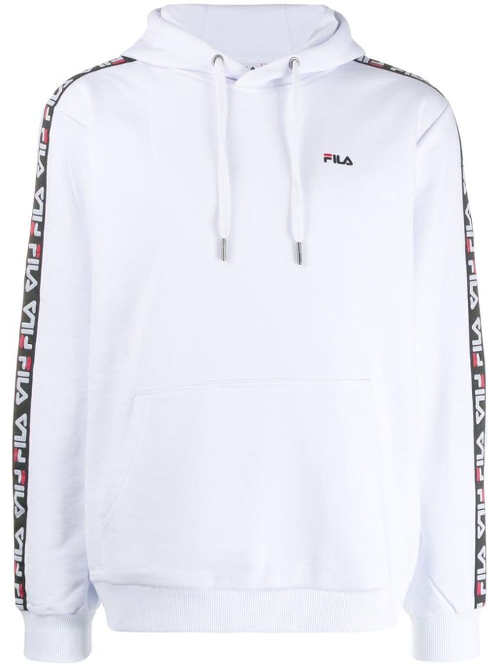 Fila Logo Printed Hoodie - White
