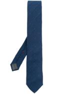 Brunello Cucinelli Woven Dot Print Tie - Blue