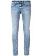 Rag & Bone /jean Acid Wash Skinny Jeans, Women's, Size: 25, Blue, Cotton/polyurethane
