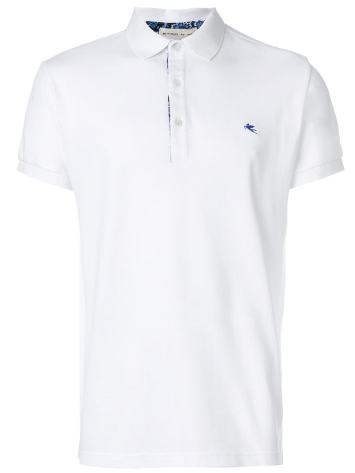 Etro Floral Placket Polo Shirt - White