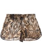 Philipp Plein Patterned Shorts, Women's, Size: Medium, Nude/neutrals, Silk