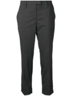 Prada Cropped Pleated Trousers - Grey