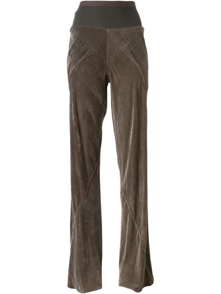 Rick Owens Straight Leg Trousers, Women's, Size: 40, Grey, Viscose/silk/cotton/polyamide