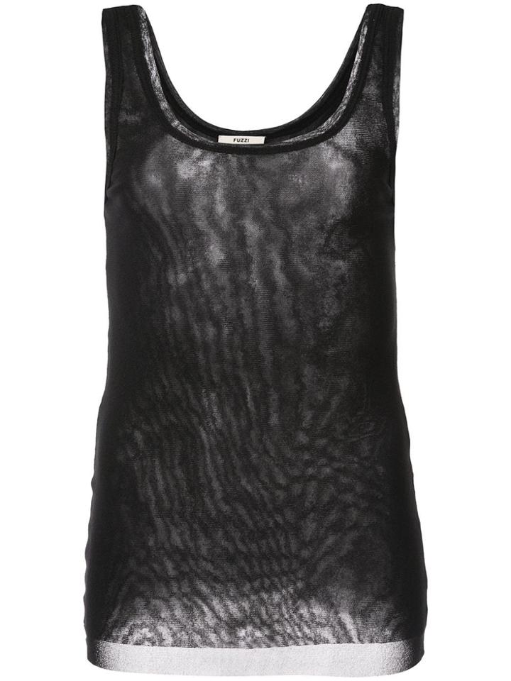 Fuzzi Slim-fit Tank Top - Black