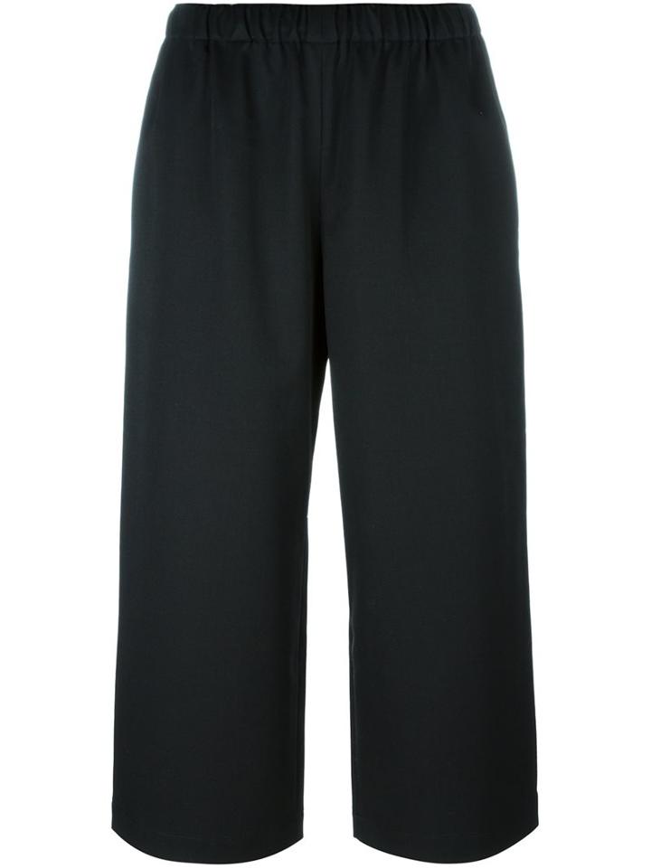 Comme Des Garçons Comme Des Garçons Cropped Trousers, Women's, Size: Xs, Black, Polyester/wool
