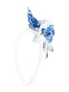 David Charles Kids Crystal Embellished Floral Bow Headband, Girl's, White