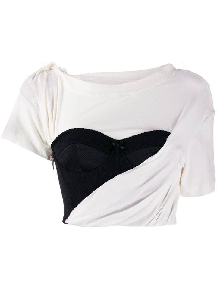 Alexander Wang Contrasting Sweetheart T-shirt - White