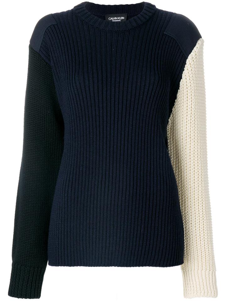 Calvin Klein 205w39nyc Colour Block Jumper - Blue