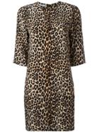 Equipment Leopard Print Dress - Black
