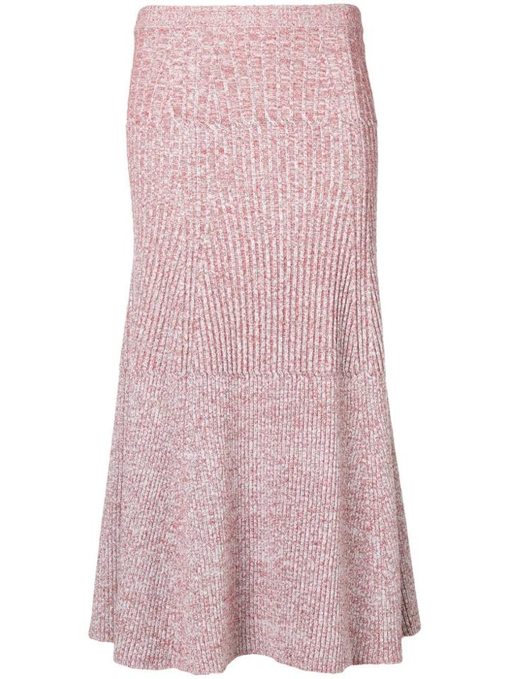 Victoria Beckham Rib Change Flared Skirt