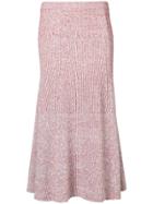 Victoria Beckham Rib Change Flared Skirt
