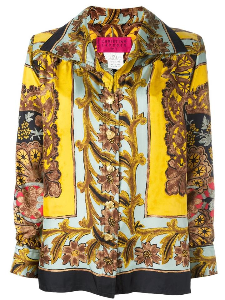 Christian Lacroix Vintage Baroque Printed Blouse
