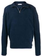 Gmbh Zipped Neck Polar Sweatshirt - Blue