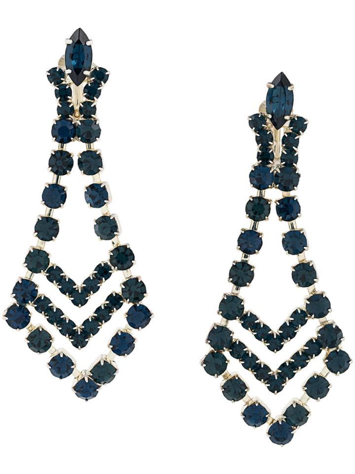 Susan Caplan Vintage 1980s Vintage Statement Clip-on Drop Clip-on