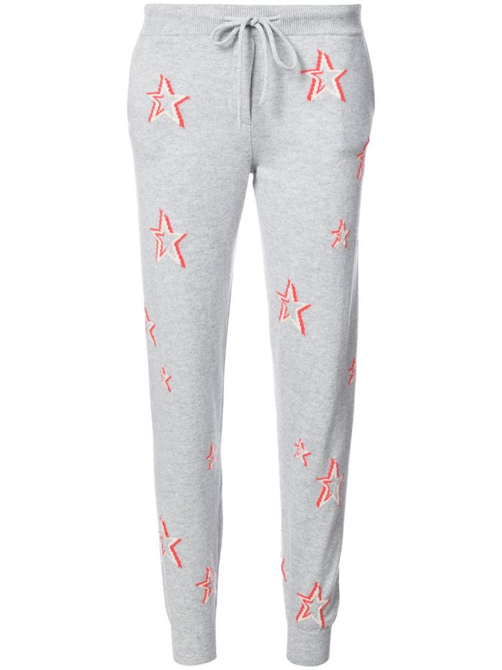 Chinti And Parker - Star Print Track Pants - Women - Cashmere - S, Grey, Cashmere