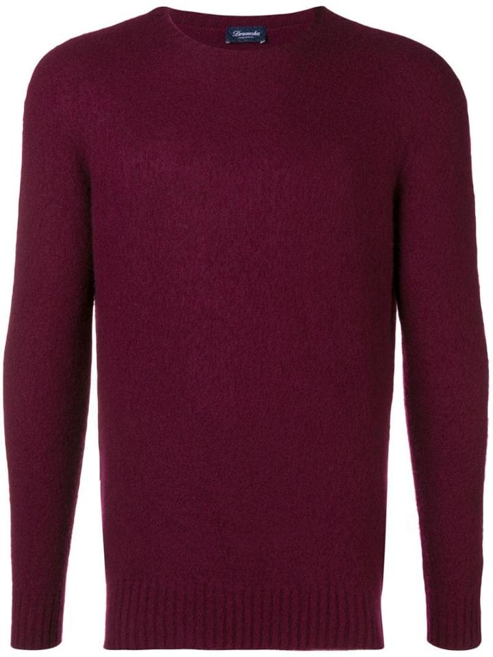 Drumohr Crew Neck Brushed Sweater - Pink