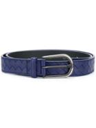 Bottega Veneta Intrecciato Leather Belt - Blue