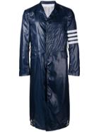 Thom Browne 4-bar Ripstop Chesterfield Overcoat - Blue