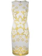 Versace Collection 'star' Printed Sleeveless Dress, Women's, Size: 42, Grey, Polyester/spandex/elastane/viscose
