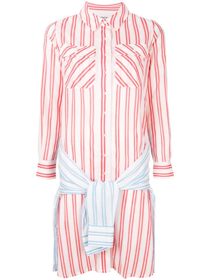 Essentiel Antwerp Striped Shirt Dress - White