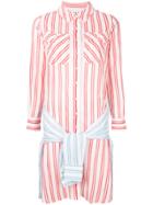 Essentiel Antwerp Striped Shirt Dress - White