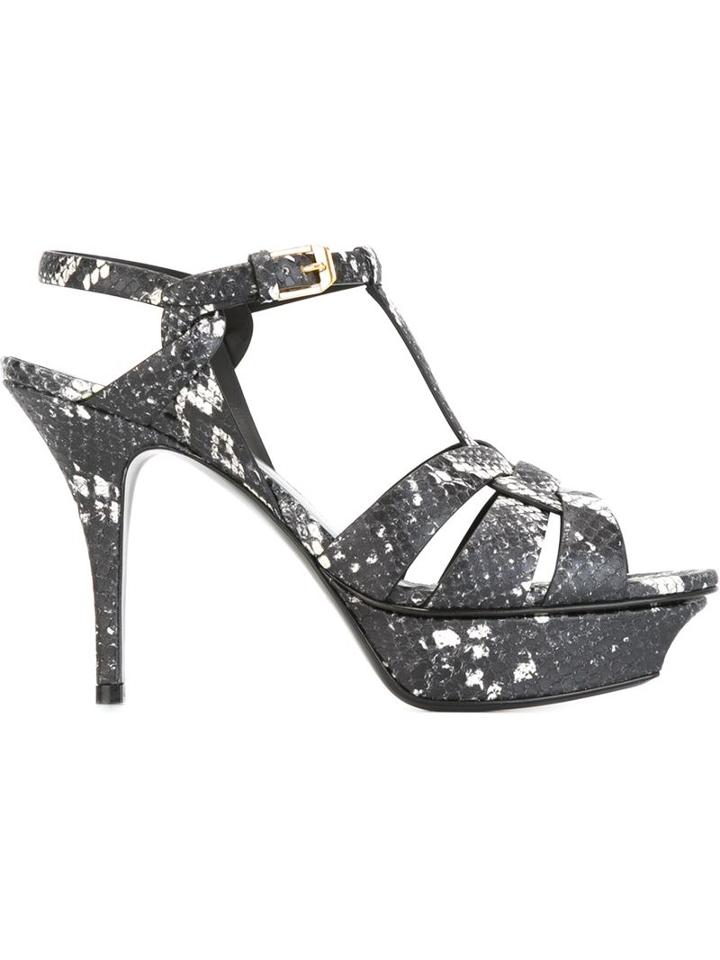Saint Laurent Tribute Sandals, Women's, Size: 39, Black, Leather