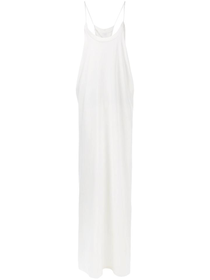 Vetements Logo Printed Maxi Dress, Women's, Size: Small, White, Cotton