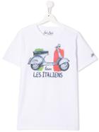 Mc2 Saint Barth Kids Teen Vespa Print T-shirt - White