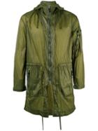 Stone Island Shadow Project - Arm Zip Hooded Coat - Men - Polyimide - M, Green, Polyimide