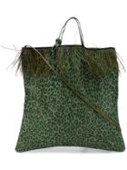 Danielapi Leopard Print Tote - Green