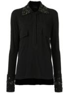 Andrea Bogosian - Embroidered Shirt - Women - Cotton - G, Black, Cotton