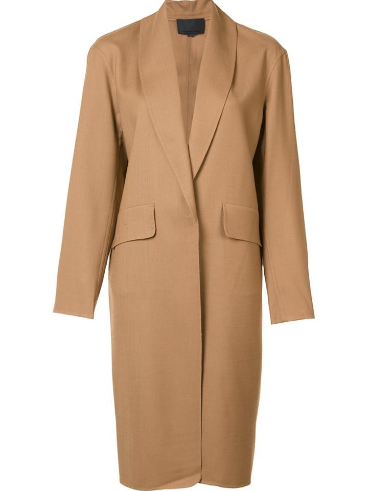 Alexander Wang Shawl Collar Boyfriend Coat, Women's, Size: Xs, Brown, Spandex/elastane/virgin Wool