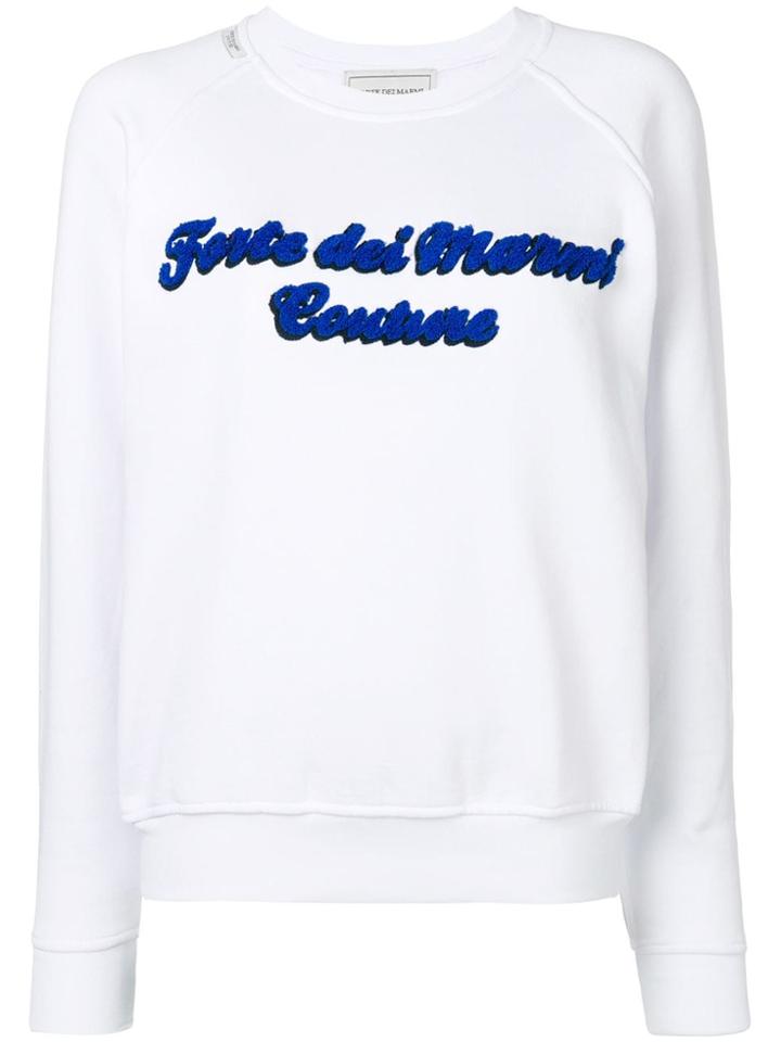 Forte Dei Marmi Couture Embroidered Logo Sweatshirt - White