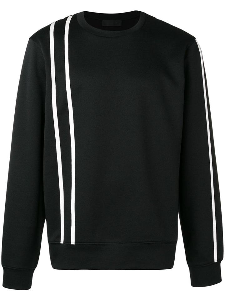Helmut Lang Stripe Detail Sweatshirt - Black