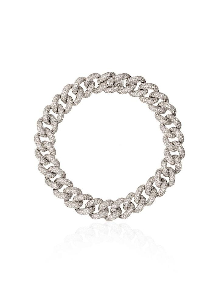 Shay 18kt Gold Essential Diamond Link Bracelet - Silver