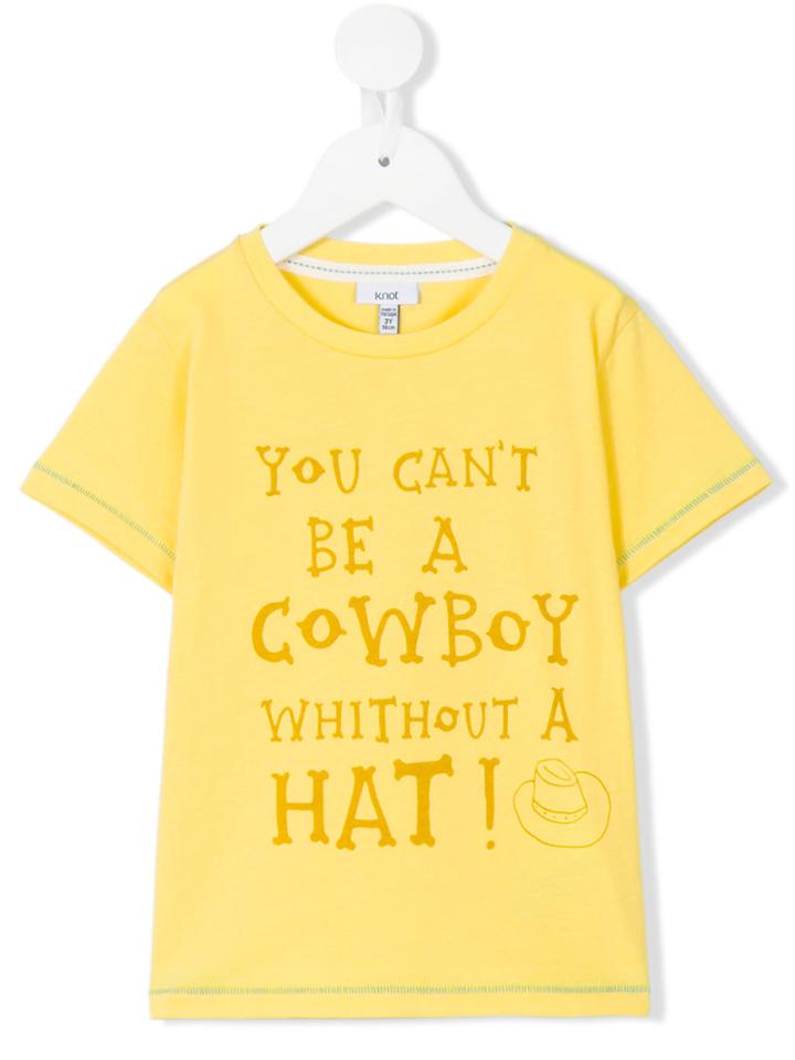 Knot - Cowboy Hat T-shirt - Kids - Cotton - 6 Yrs, Yellow/orange
