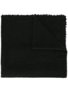 Faliero Sarti Frayed Scarf, Adult Unisex, Black, Polyamide/cashmere/virgin Wool