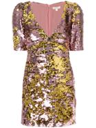 For Love And Lemons Sequin Embellished Fitted Dress - Pink & Purple