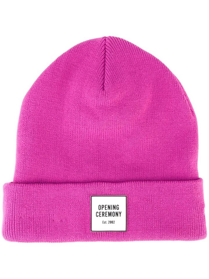 Opening Ceremony Logo Patch Beanie, Adult Unisex, Pink/purple, Cotton/acrylic
