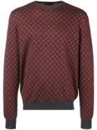 Prada Geometric Knit Sweater - Red
