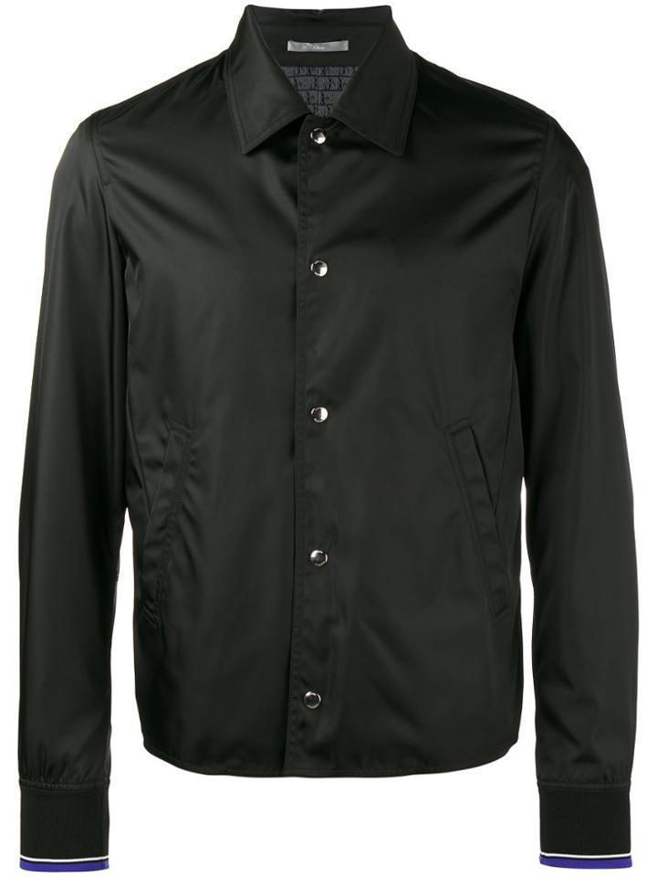 Dior Homme Contrasting Cuffs Jacket - Black