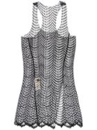 Uma Wang - Open Knit Top - Women - Cotton/nylon/viscose - S, Black, Cotton/nylon/viscose