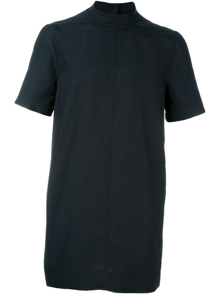 Rick Owens Band Collar Top, Men's, Size: M, Black, Polyester