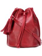 Il Bisonte Tassel Embellished Bucket Bag - Red