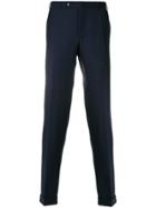 Canali Checked Tailored Trousers - Blue