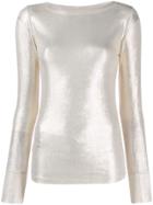 Pinko Crewneck Knitted Top - Gold
