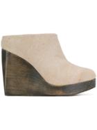 Sydney Brown Wedge Clogs - Nude & Neutrals